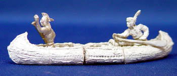Trade Canoe w/Indian Paddlers & Trade Goods